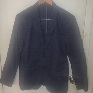 Old Navy Blue Built-In Flex 2 Piece Suit, Large Blazer, 38X32 Pants